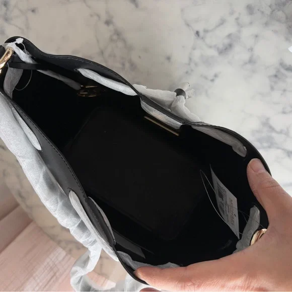 Michael Kors Eden Black Bucket Bag - Picture 10 of 11